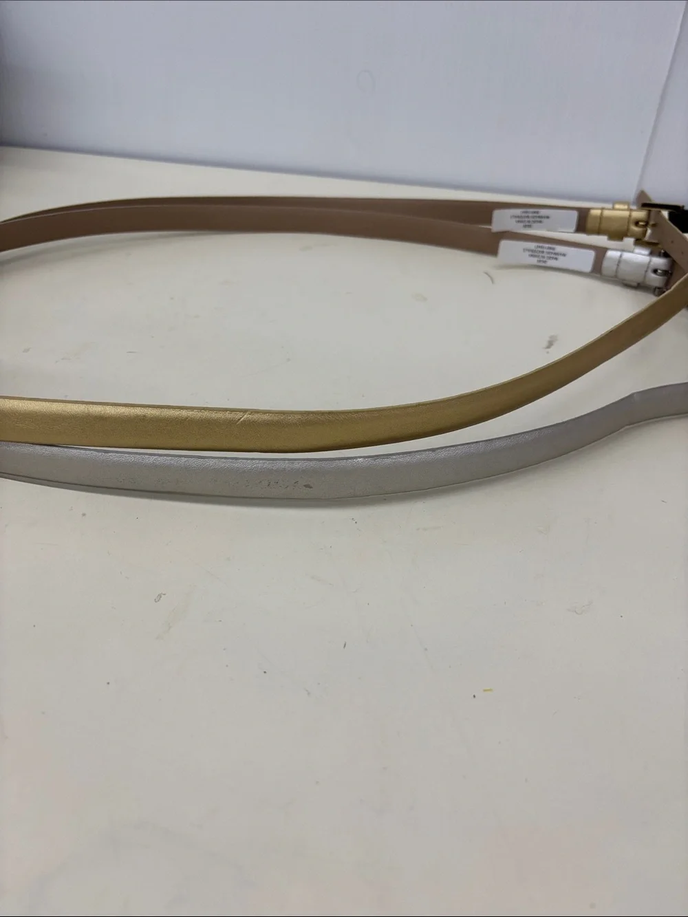 NWT Lane Bryant Set of 2 Skinny Belts - Gold & Silver